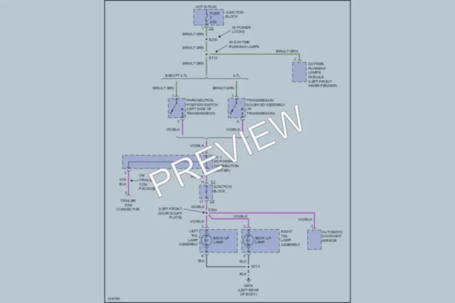 2000 Dodge Durango Exterior Lights wiring diagram preview