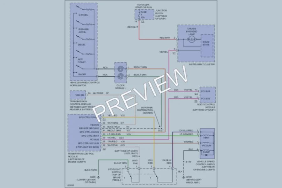 2000 Dodge Intrepid Cruise Control wiring diagram preview