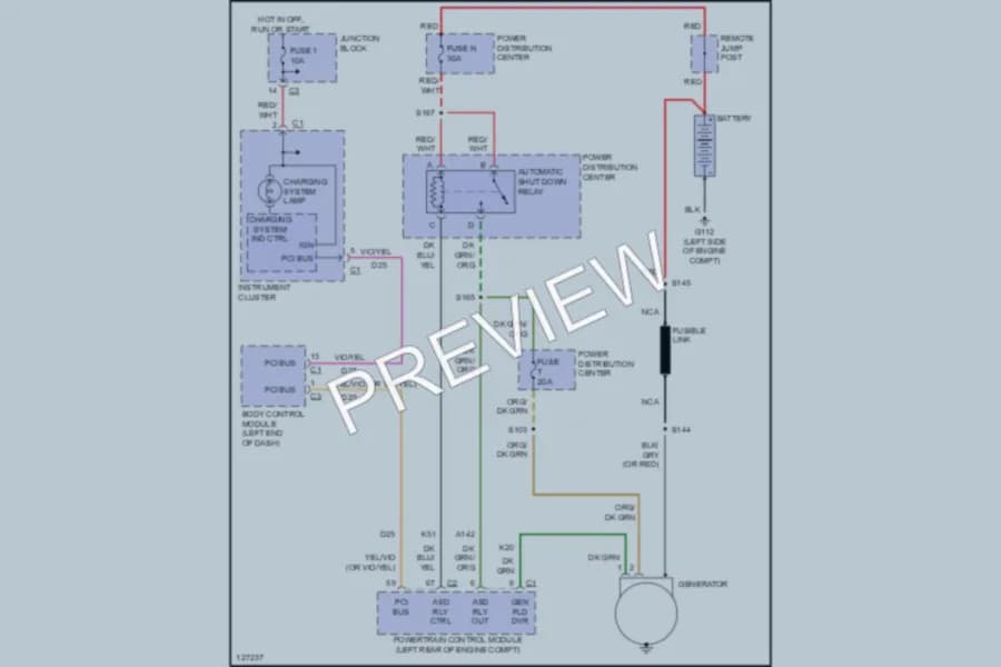 2000 Dodge Intrepid Starting Charging wiring diagram preview