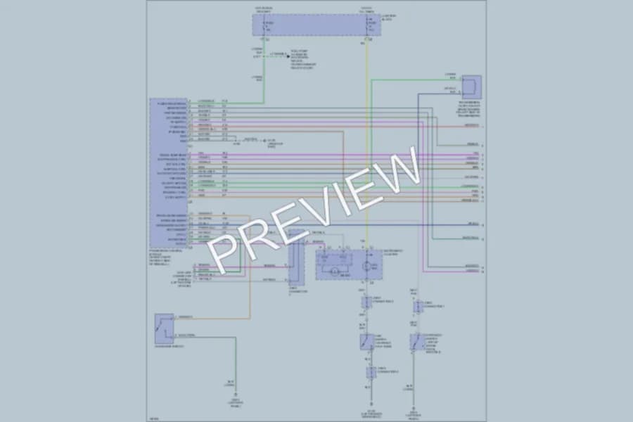 2000 Dodge R1500 Transmission wiring diagram preview with protected circuit layout