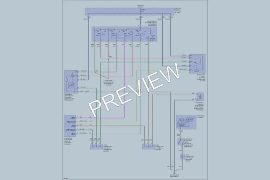 2000 Dodge R1500 Wiper Washer wiring diagram preview with protected circuit layout