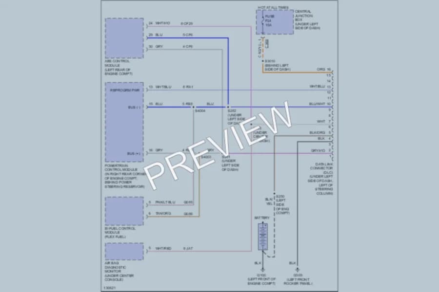 2000 Ford Contour Computer Data Lines wiring diagram preview