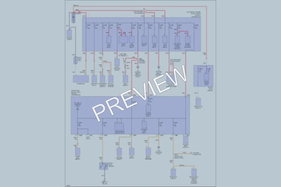 2000 Ford Contour Power Distribution wiring diagram preview