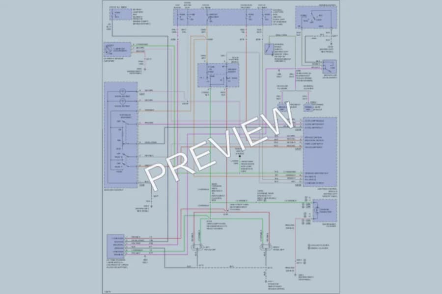 2000 Ford CrownVictoria Headlights wiring diagram preview