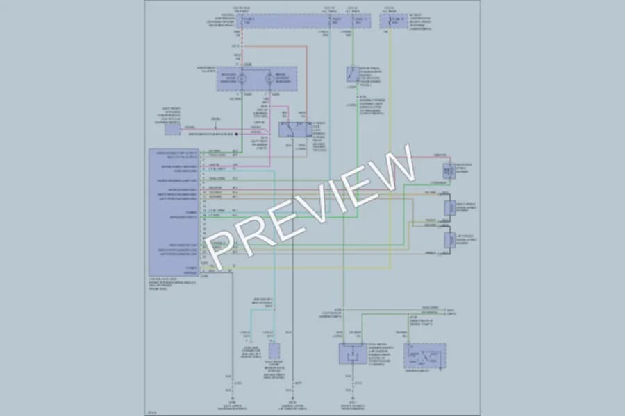 2000 Ford E250 Anti Lock Brakes wiring diagram preview with protected circuit layout