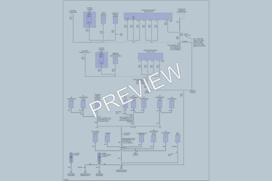 2000 Ford E350 Super Duty Ground Distribution wiring diagram preview with protected circuit layout