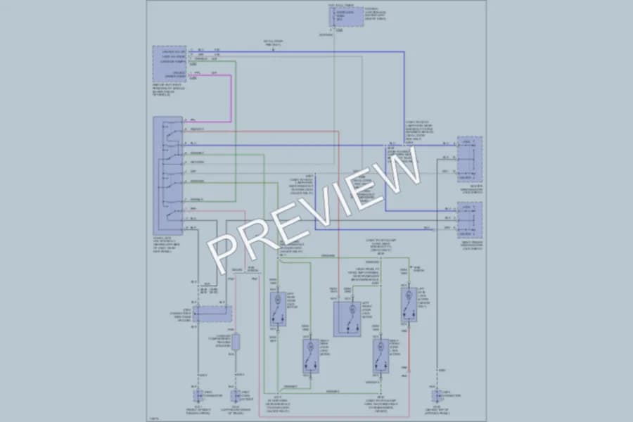 2000 Ford Escort Power Door Locks wiring diagram preview
