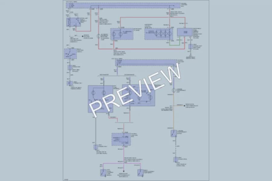 2000 Ford EscortZX2 Interior Lights wiring diagram preview