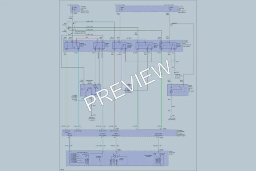 2000 Ford Excursion Wiper Washer wiring diagram preview