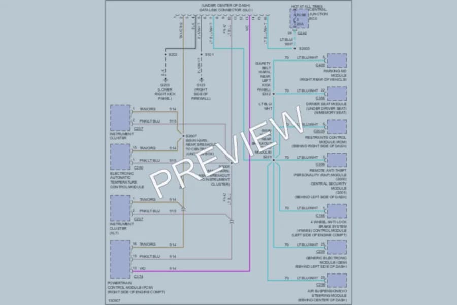 2000 Ford Expedition Computer Data Lines wiring diagram preview