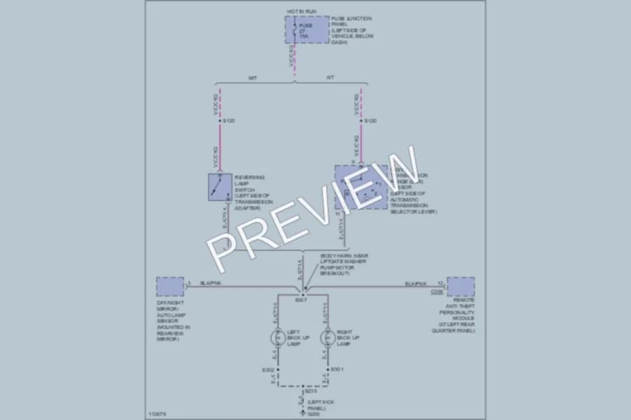 2000 Ford Explorer Exterior Lights wiring diagram preview