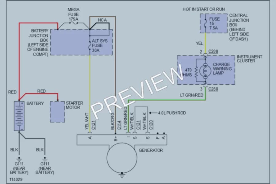 2000 Ford Explorer Starting Charging wiring diagram preview