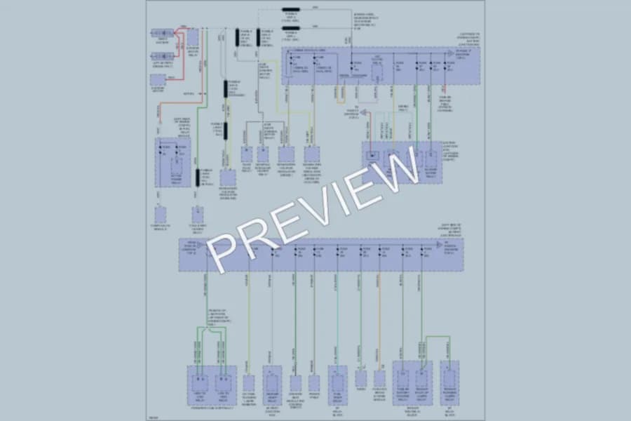 2000 Ford F550ChsCab Power Distribution wiring diagram preview
