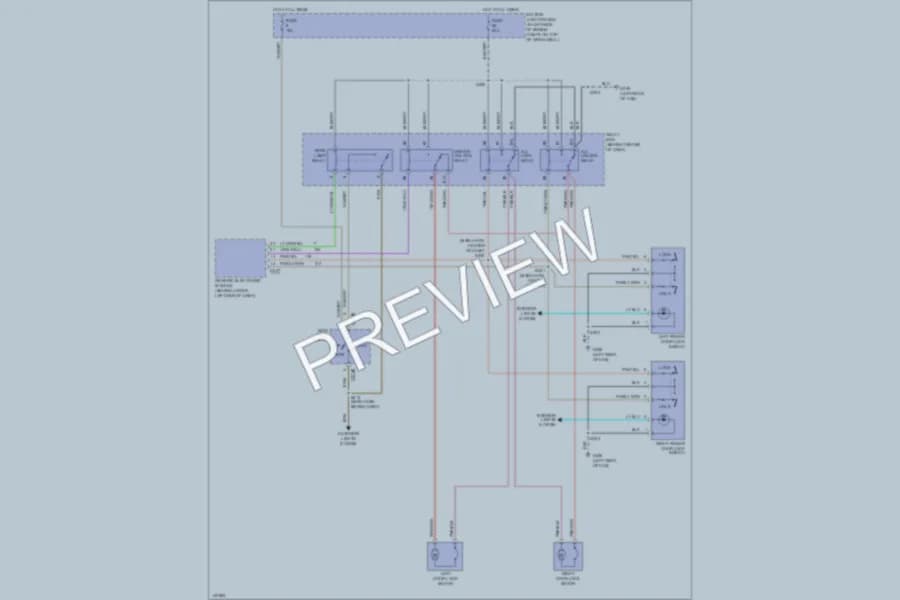 2000 Ford F550ChsCab Power Door Locks wiring diagram preview