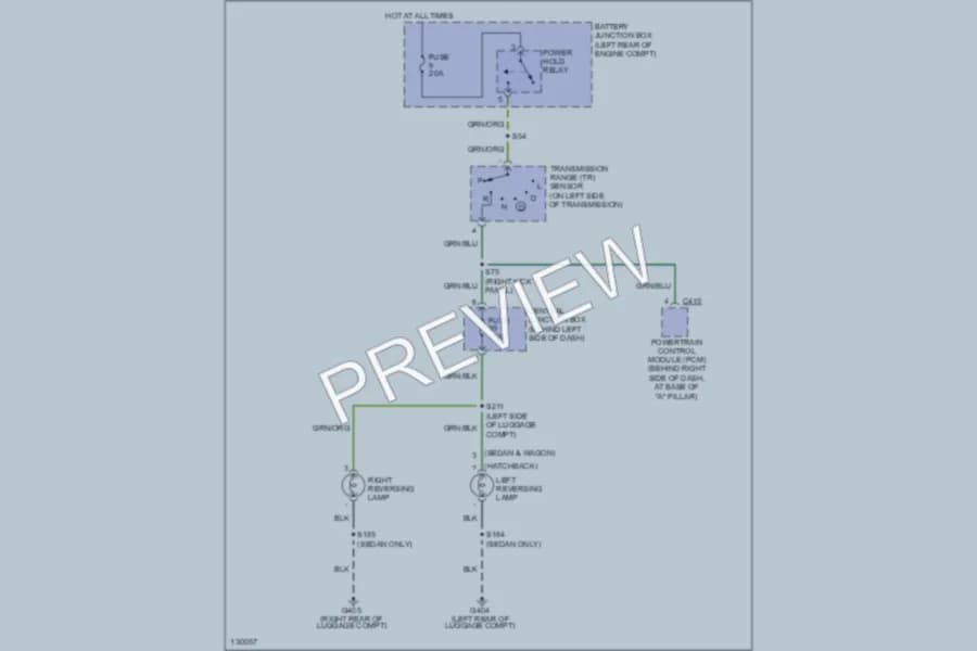 2000 Ford Focus Exterior Lights wiring diagram preview