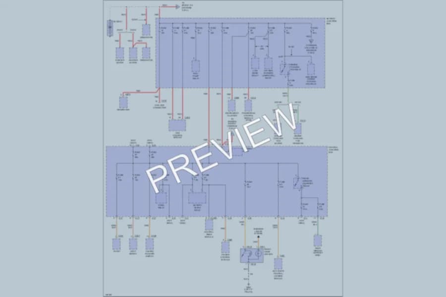 2000 Ford Focus Power Distribution wiring diagram preview