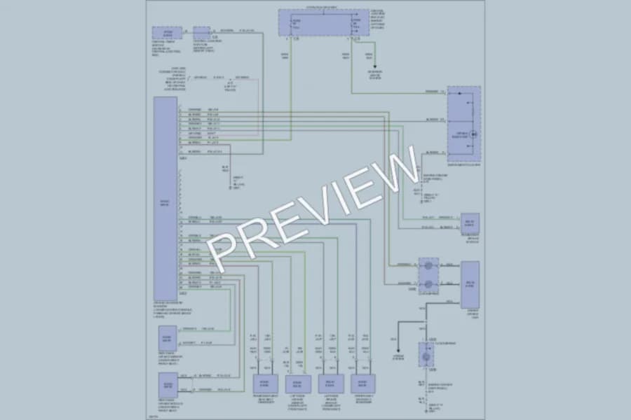 2000 Ford Focus Supplemental Restraints wiring diagram preview