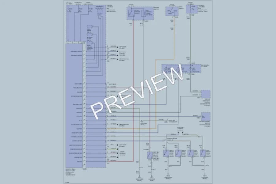 2000 Ford Focus Warning Systems wiring diagram preview