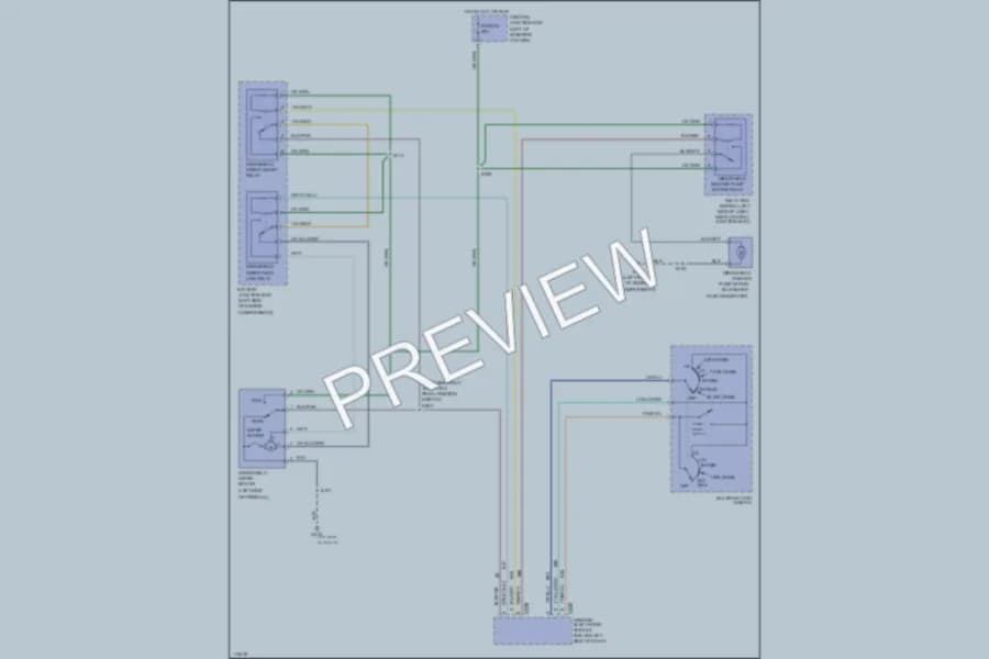 2000 Ford Mustang Wiper Washer wiring diagram preview