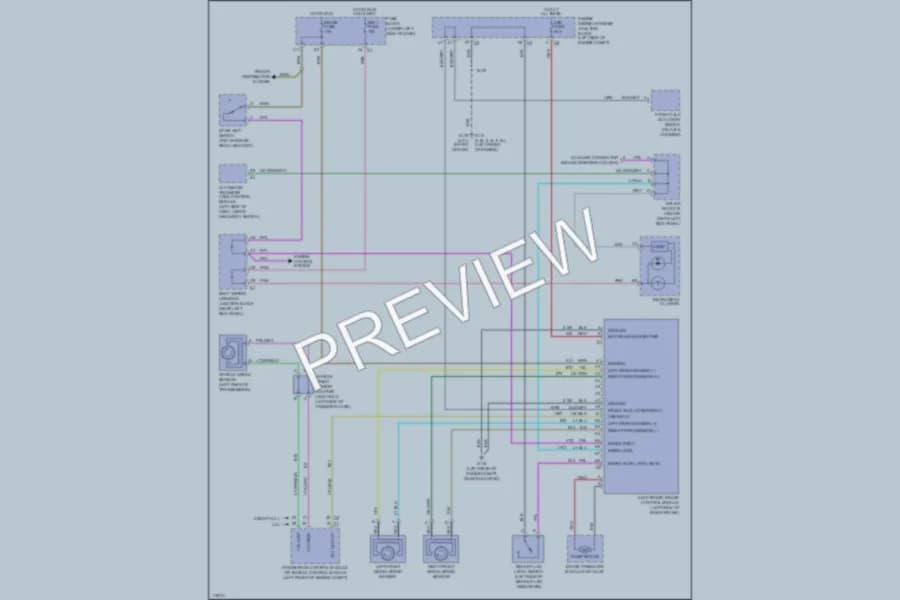 2000 GMC 1500 Anti Lock Brakes wiring diagram preview with protected circuit layout