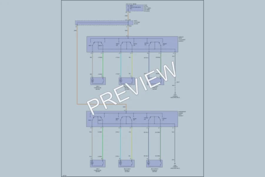 2000 GMC 2500 Power Seats wiring diagram preview with protected circuit layout