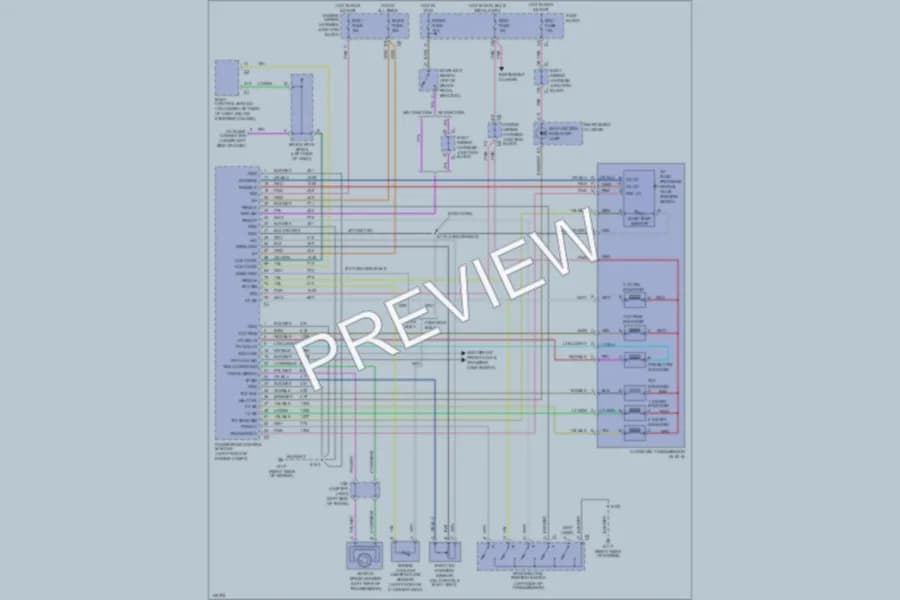 2000 GMC 2500 Transmission wiring diagram preview with protected circuit layout