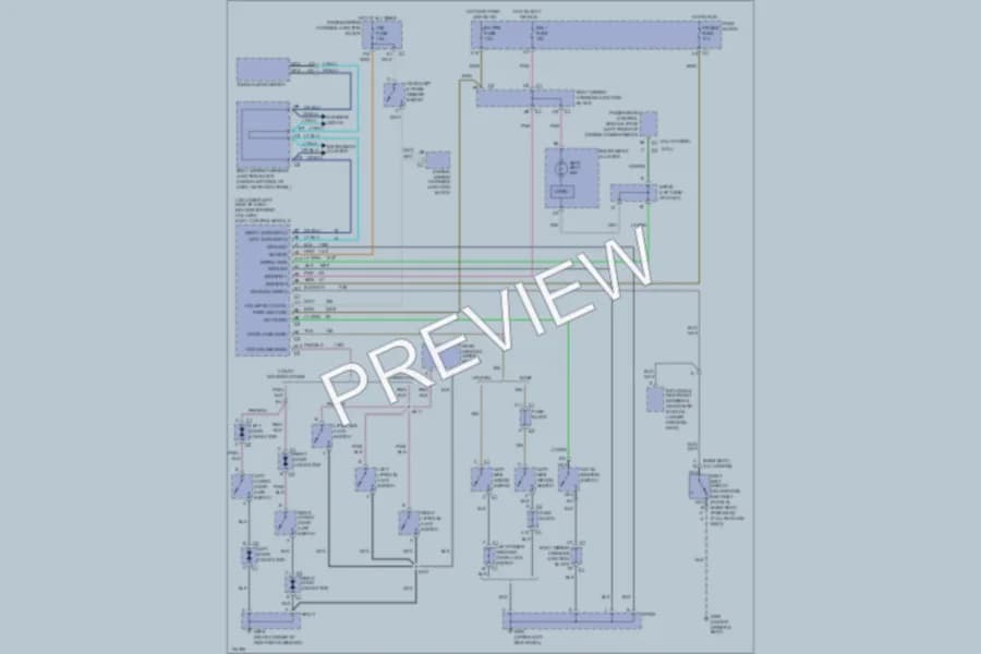 2000 GMC 2500 Warning Systems wiring diagram preview with protected circuit layout