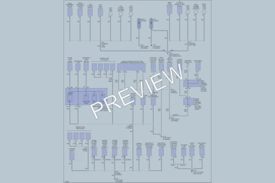 2000 GMC C1500 Ground Distribution wiring diagram preview with protected circuit layout