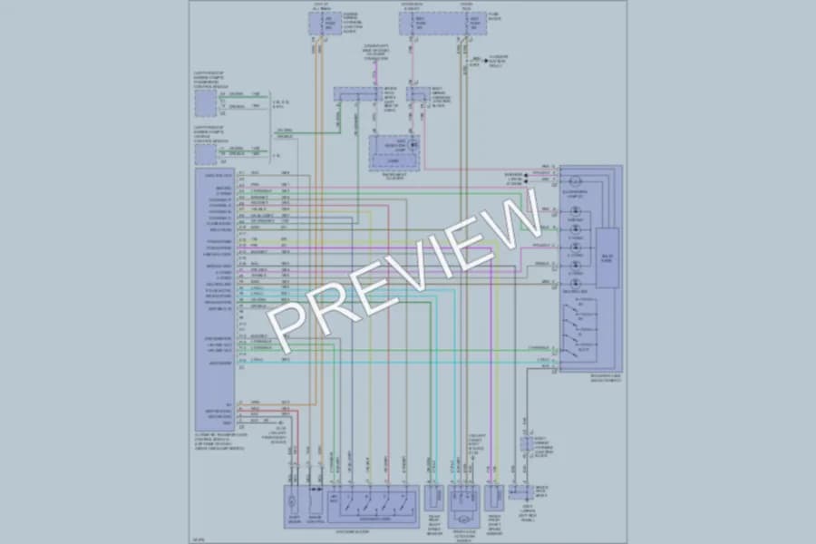 2000 GMC K1500 Transmission wiring diagram preview with protected circuit layout