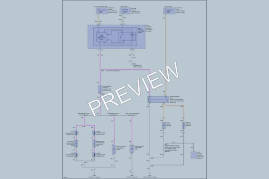 2000 GMC C3500 Defoggers wiring diagram preview with protected circuit layout