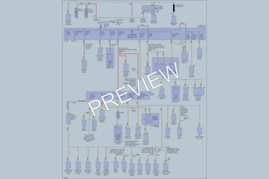 2000 GMC C3500 Power Distribution wiring diagram preview with protected circuit layout