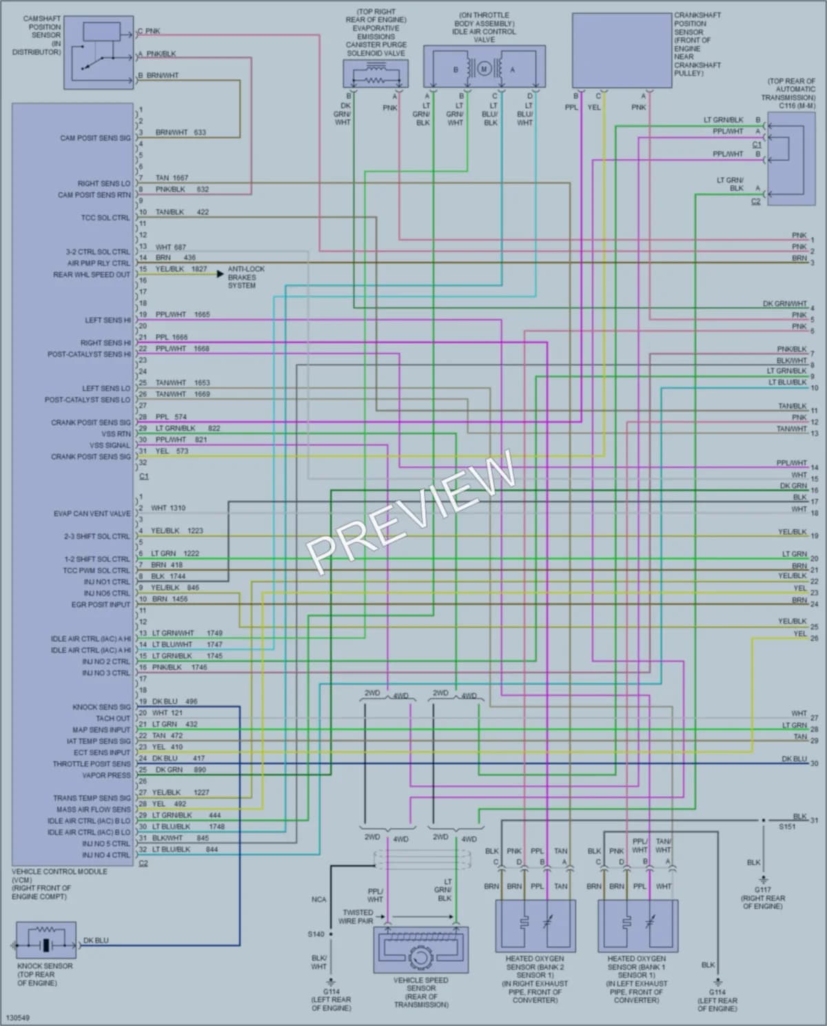2000 GMC Envoy Engine Performance wiring diagram preview