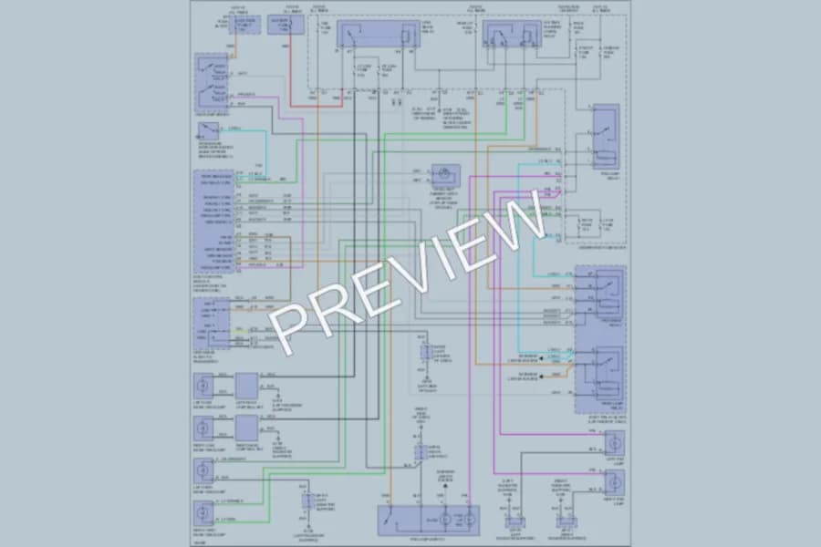 2000 GMC Envoy Headlights wiring diagram preview