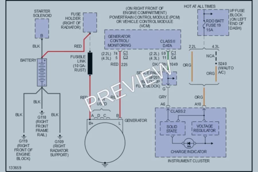 2000 GMC Jimmy Starting Charging wiring diagram preview