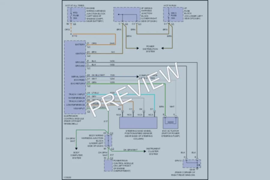 2000 GMC K1500YukonXL Electronic Power Steering wiring diagram preview