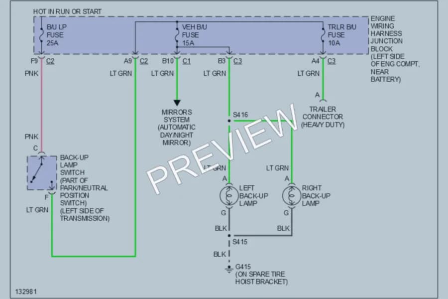 2000 GMC K1500YukonXL Exterior Lights wiring diagram preview