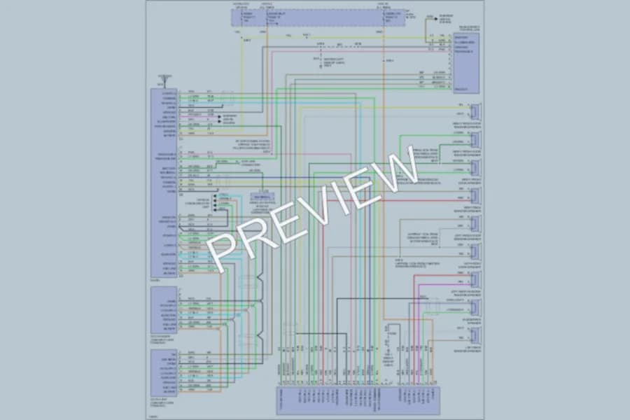 2000 GMC Denali Radio wiring diagram preview with protected circuit layout