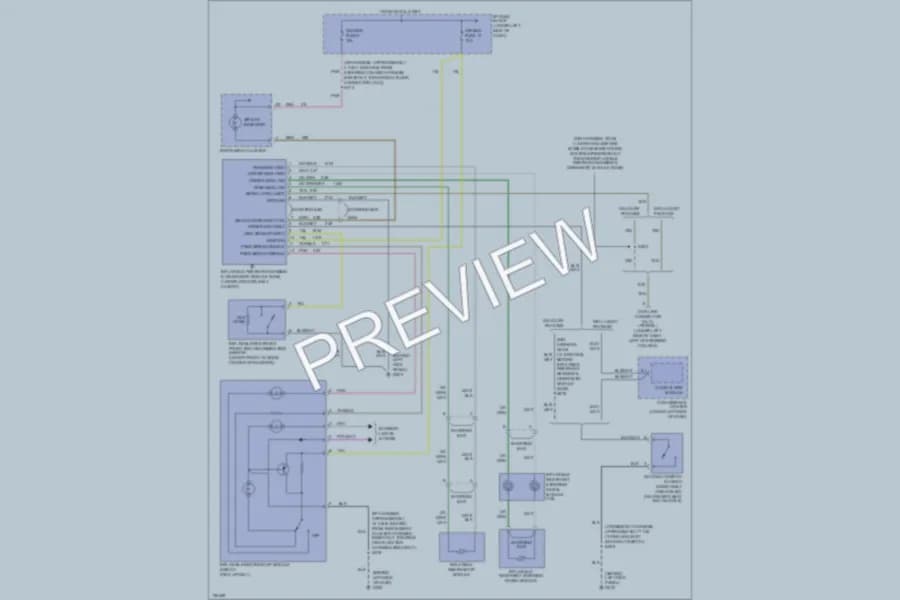 2000 GMC Denali Supplemental Restraints wiring diagram preview with protected circuit layout