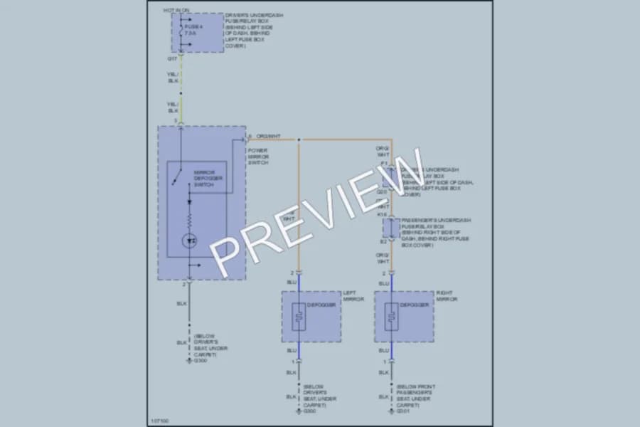 2000 Honda Accord Defoggers wiring diagram preview