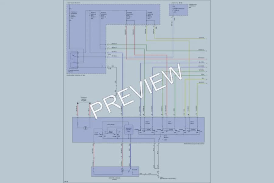 2000 Honda CRV Power Windows wiring diagram preview