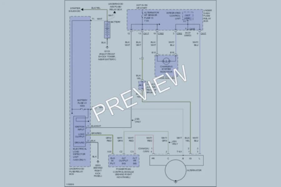 2000 Honda CRV Starting Charging wiring diagram preview