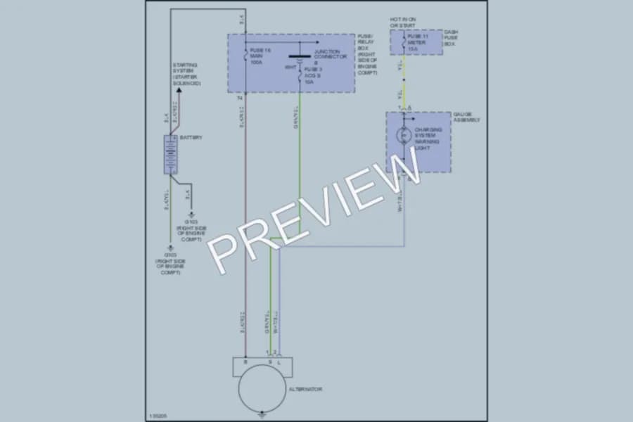 2000 Honda Passport Starting Charging wiring diagram preview