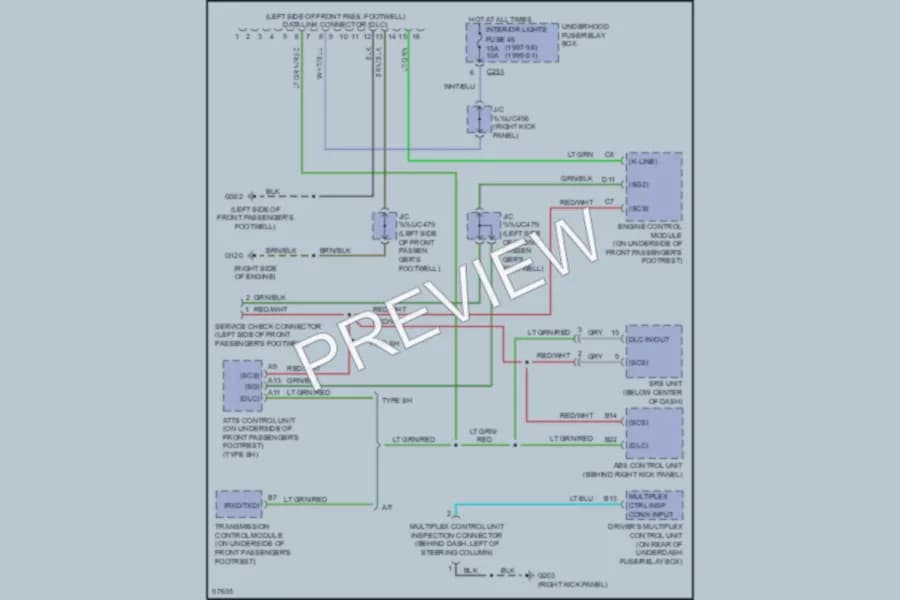 2000 Honda Prelude Computer Data Lines wiring diagram preview
