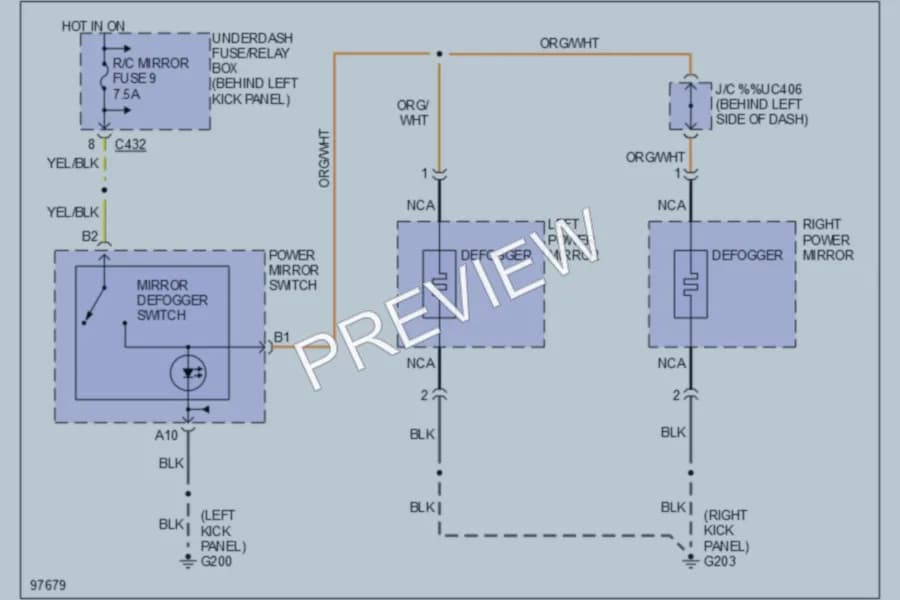 2000 Honda Prelude Defoggers wiring diagram preview