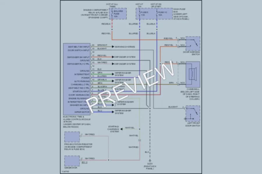 2000 Hyundai Elantra Body Computer wiring diagram preview