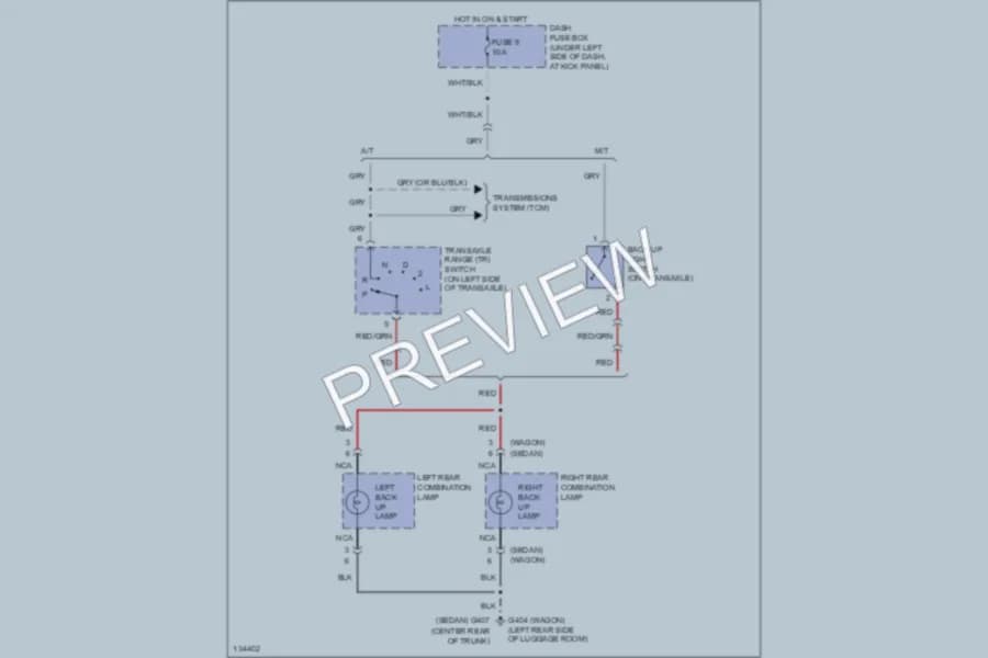 2000 Hyundai Elantra Exterior Lights wiring diagram preview