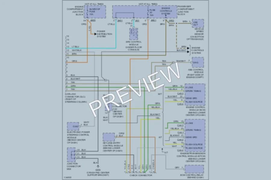 2000 Hyundai Sonata Computer Data Lines wiring diagram preview