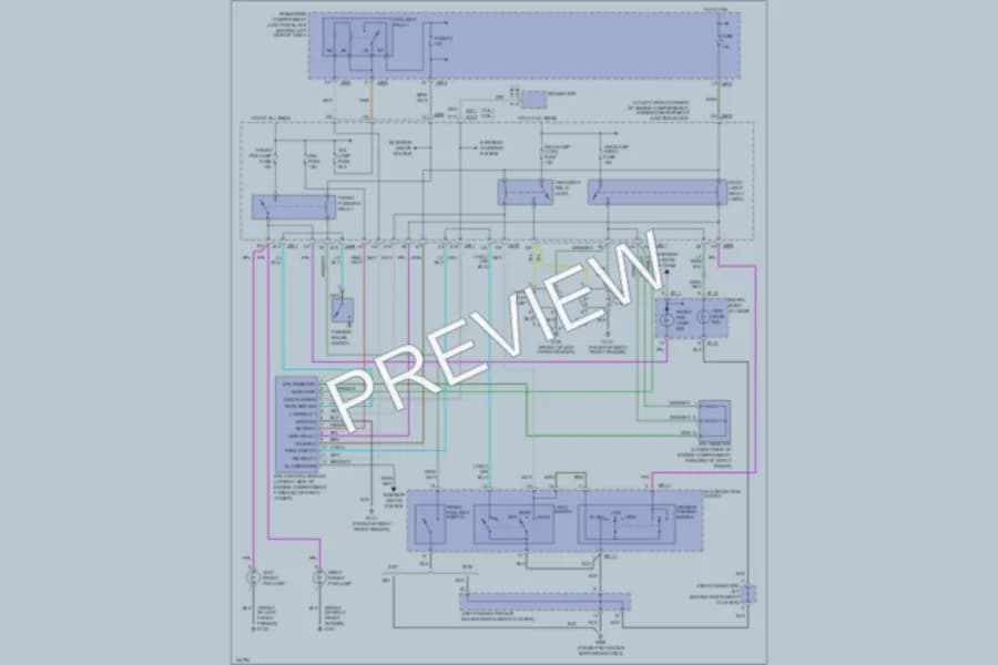 2000 Hyundai Sonata Headlights wiring diagram preview
