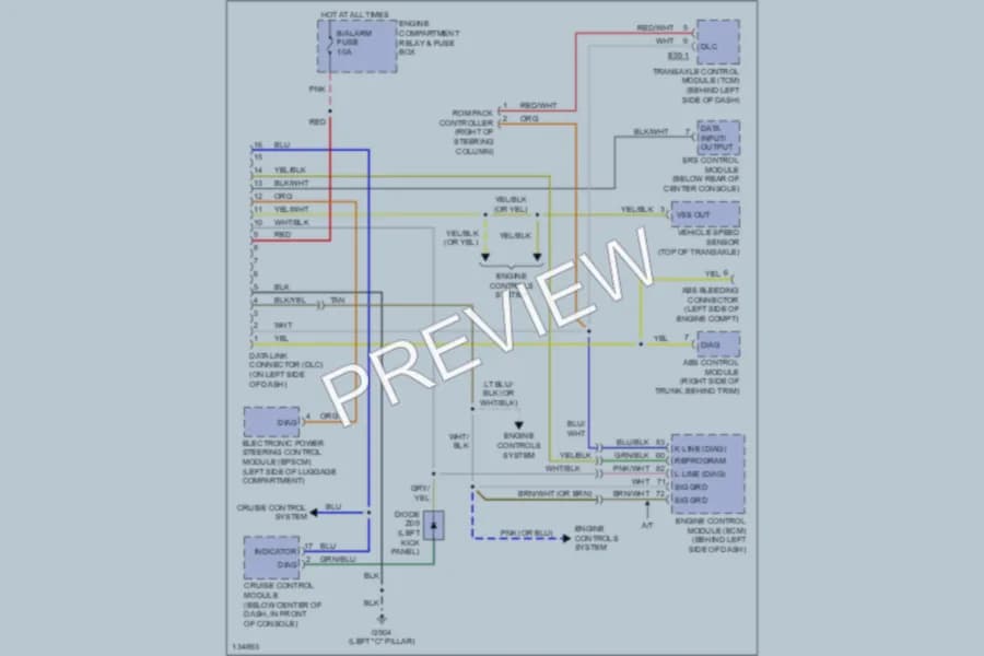 2000 Hyundai Tiburon Computer Data Lines wiring diagram preview