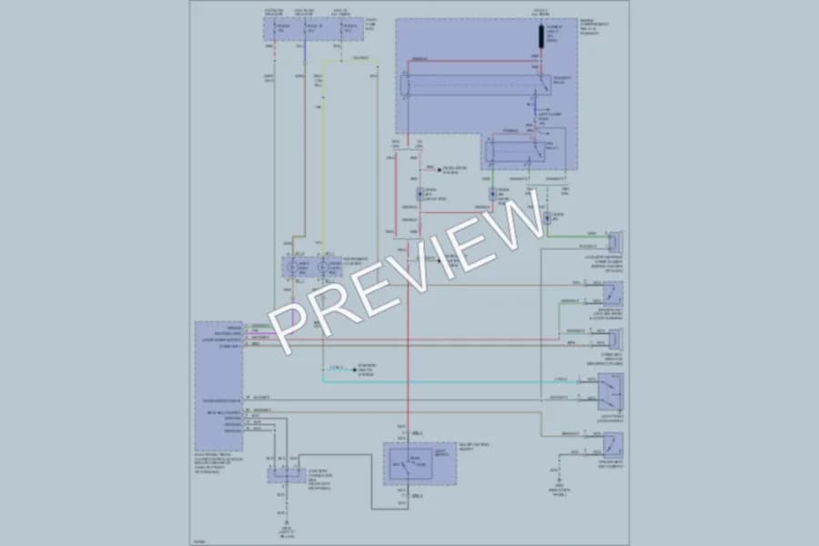 2000 Hyundai Tiburon Warning Systems wiring diagram preview